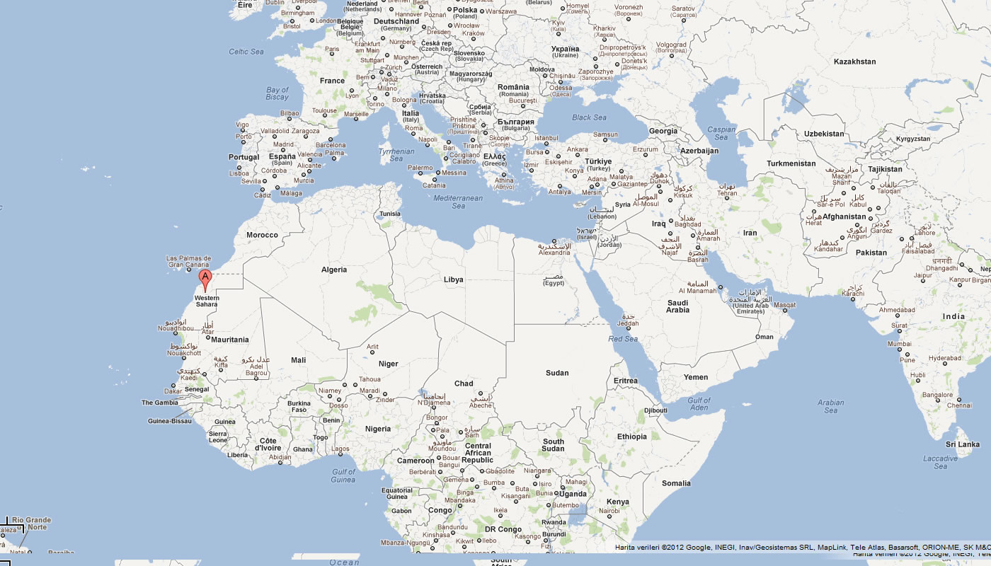 carte du Sahara Occidental afrique